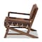 Baxton Studio Rovelyn Brown Upholstered Walnut Finished Wood Lounge Chair 153-9245 - alternate 3